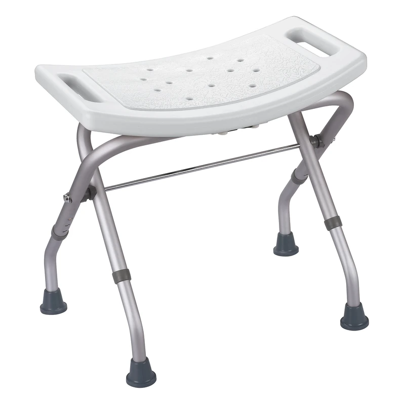 MSV Foldable Shower Stool, Multi-Colour - Image 1