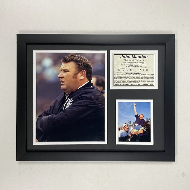 Legends Never Die "John Madden Framed Photo Collage, 11 x 14-Inch