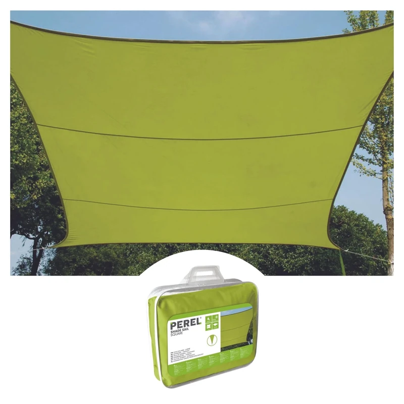 PEREL 5 x 5 m Square Shade Sail - Lime Green