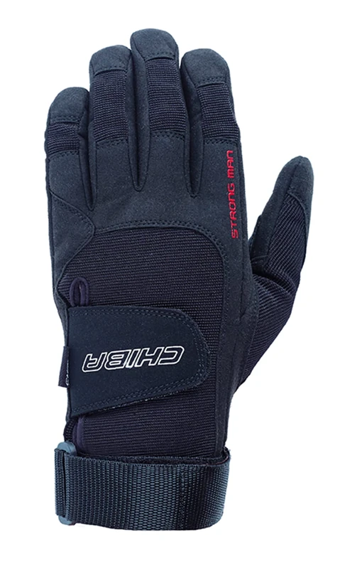 Chiba Training Support Strongman Powerstrap- Black, X-Large,44102