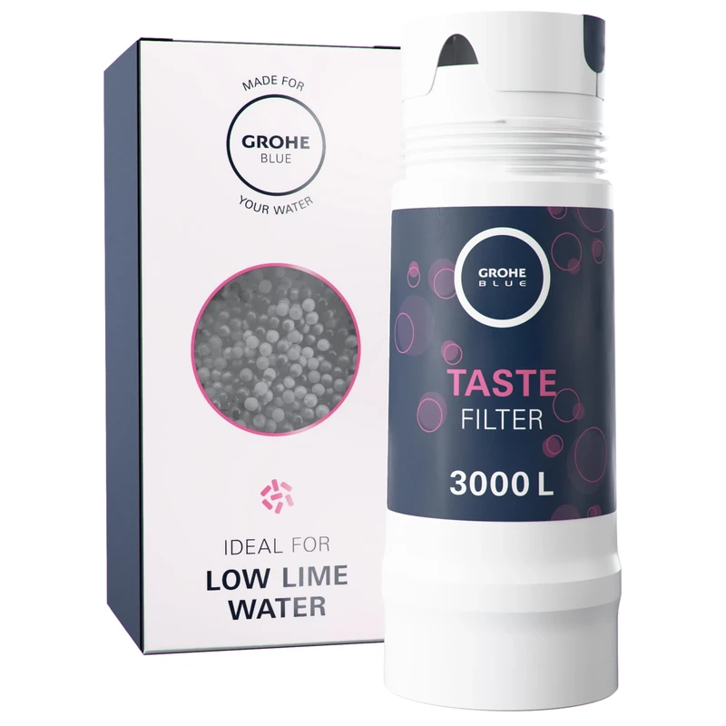 GROHE Blue Activated Carbon Filter – Replacement Filter for GROHE Blue Water Systems for Fresh Filtered Water, Reduces Unpleasant Taste and Odour Substances, Capacity Up to 3000 litres, 40547001