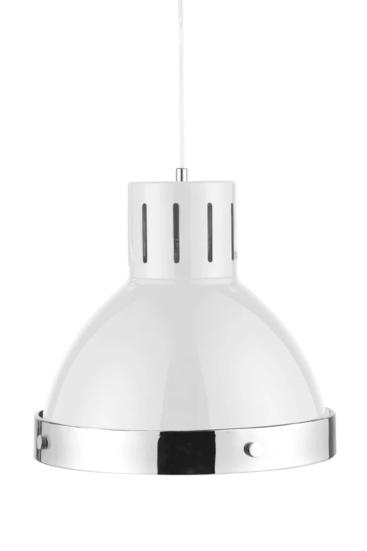 Premier Housewares E27 Edison Screw Chrome Ceiling Pendant, 60 W - White