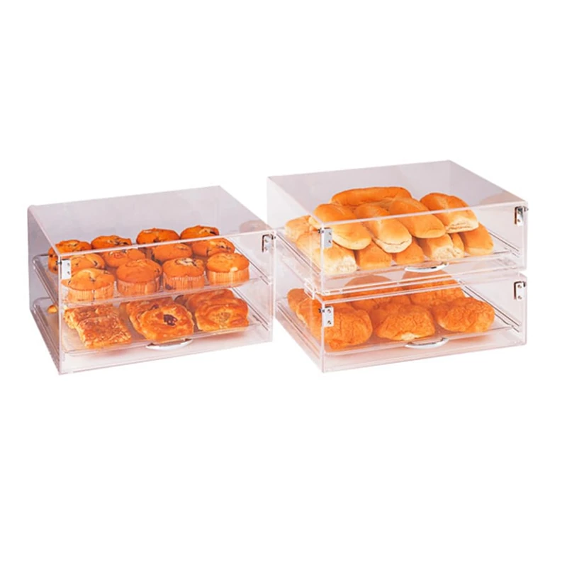 Garcia de Pou 119.50 Acrylic Cake Display Stackable 2 Levels, 47 x 36 x 25.5 cm, White