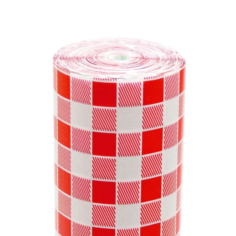 Banquet Roll "Aneto" - "Vichy Red" 48 Gsm 1,20X100 M White Cellulose - 1 Units