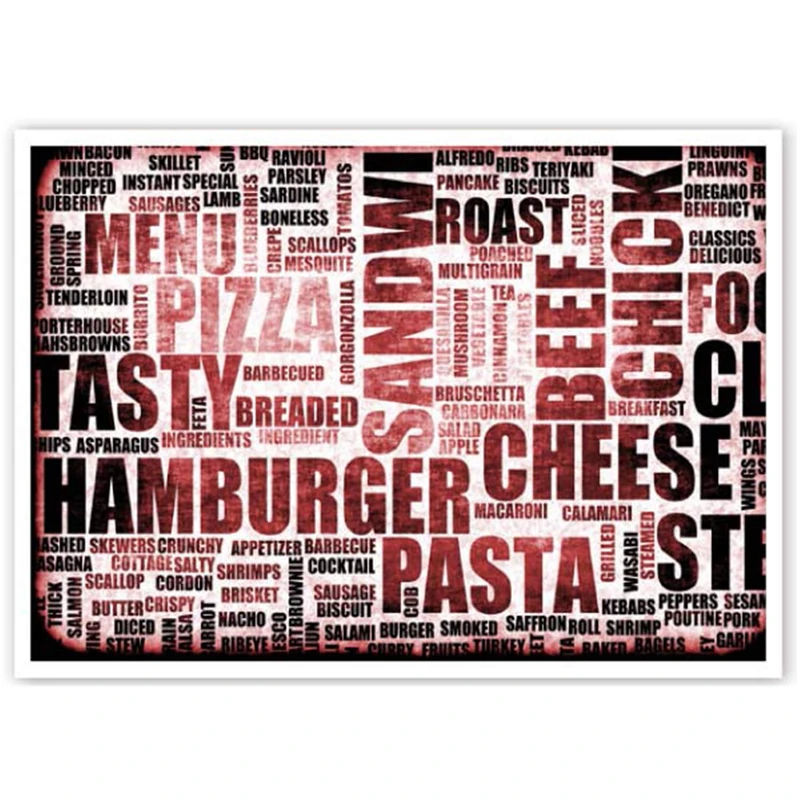Table Mats Offset "Fast Food" 70 Gsm 31X43 Cm Cuatricromía Litos - 500 Units