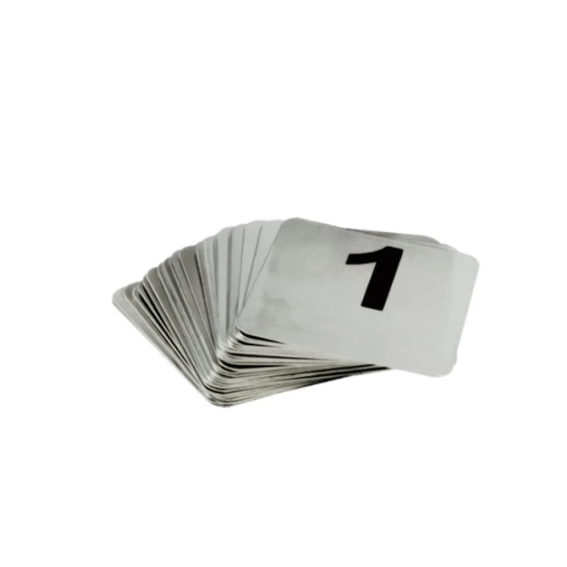 Tabletop Numbers From 26 To 50 9,5X8,8 Cm Silver Stainless Steel - 1 Units