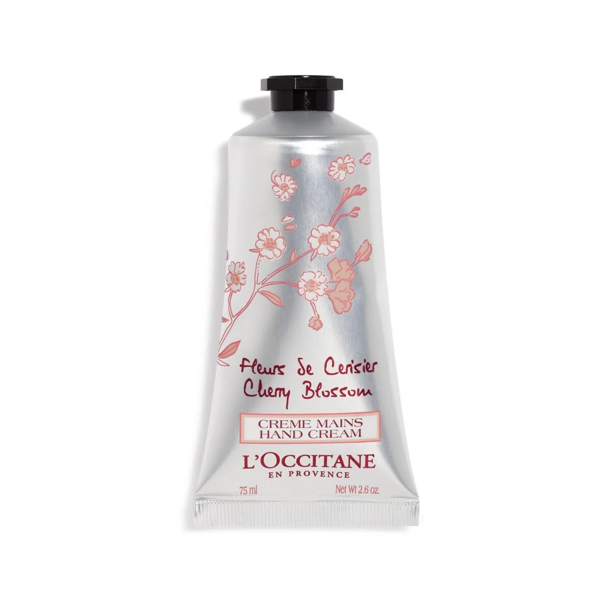 L'OCCITANE Cherry Blossom Hand Cream 75ml | Enriched with Shea Butter | Vegan & 98% Readily Biodegradable | Floral & Fruity Scented | Luxury & Clean Beauty Hand Care for All Skin Types