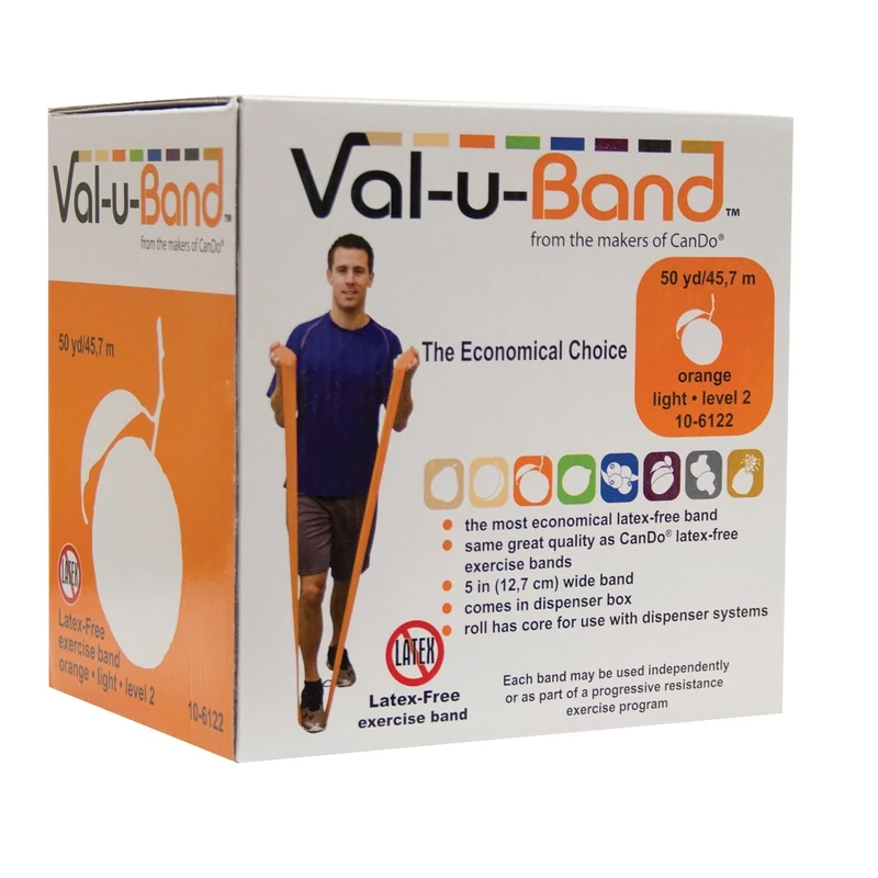 Resistance band LATEX-free / training band / gymnastics band - 45 m - orange (very light)
