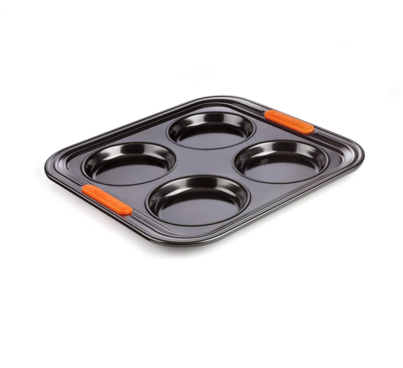 Le Creuset Non-Stick Carbon Steel Bakeware 4 Cup Yorkshire Pudding Tray, 46056000010000