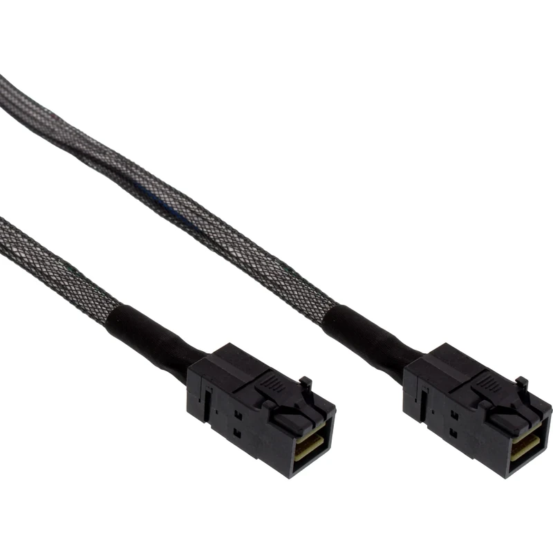 InLine 27625B Cable Mini SAS HD SFF 8643 with Side Band 1 m