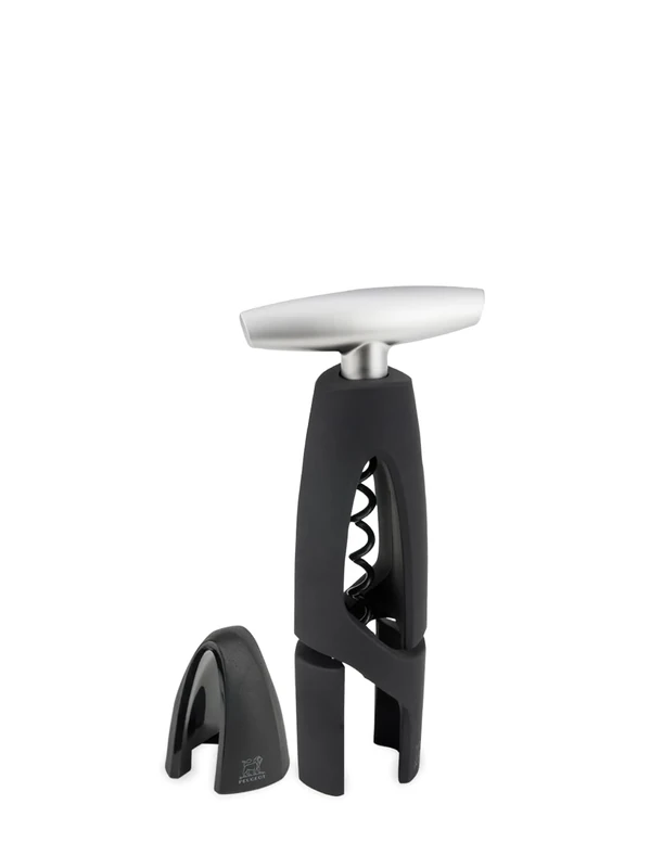 Peugeot - Altar Corkscrew - Continuous Turn Manual Bottle Opener with Foil-Cutter, Black, 17.5 cm