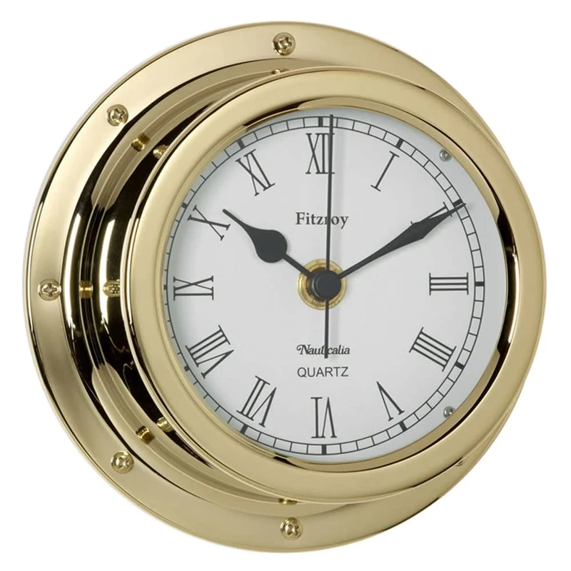 Fitzroy QuickFix Clock, Brass