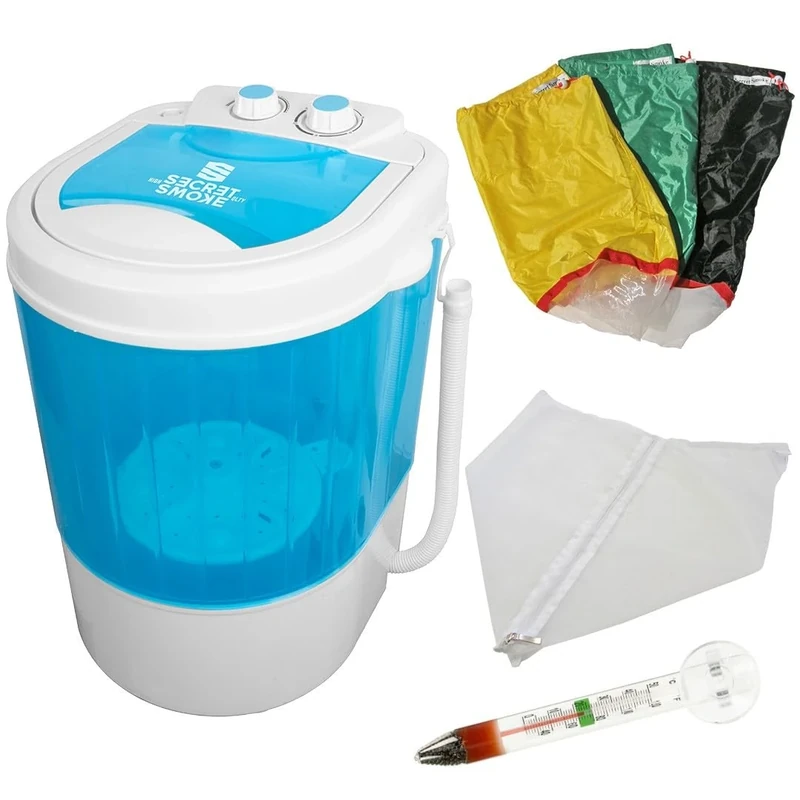 Secret Smoke Cold Resin Extraction Washer + 3 Bags - Front Load, Semi-Automatic, LCD Display - Image 1
