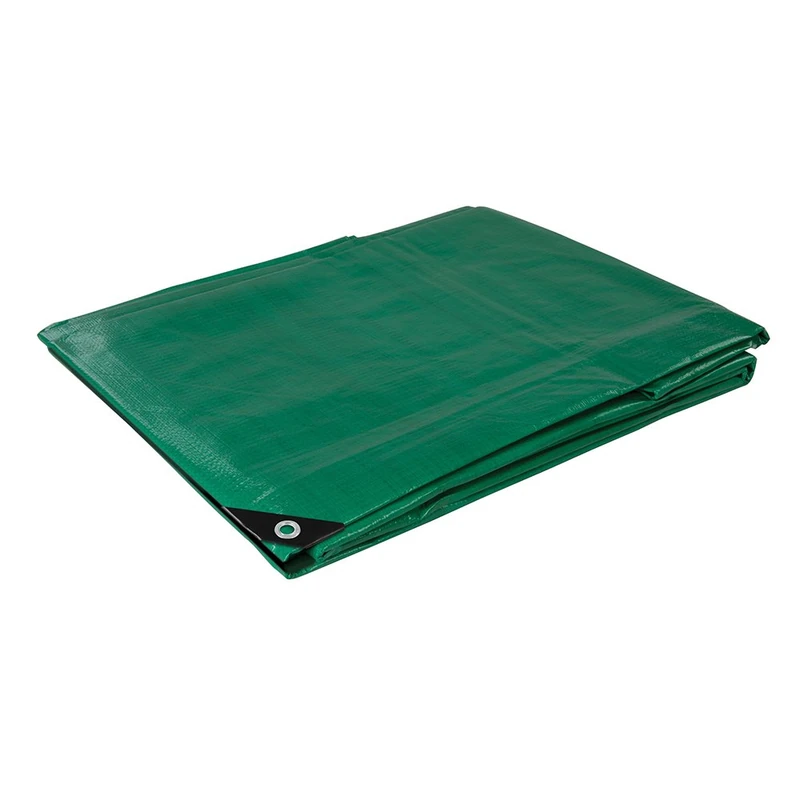 Silverline 238942 Heavy Duty Tarpaulin Cut 4 x 10m / Actual 3.85 x 9.9m,Green