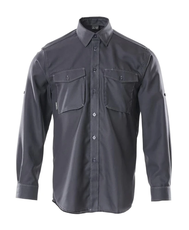 Mascot 50376-024-010 Hampton Crossover Modern Fit Shirt, Size 49-50, Dark Navy - Image 1