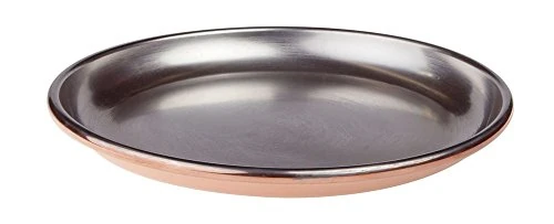 Pentole Agnelli Copper Flat Tray for Oysters, Diameter 24 Cm.
