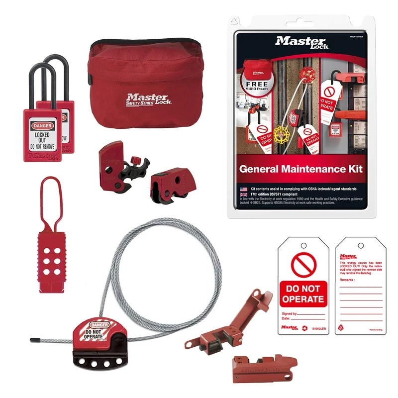 Master Lock General Maintenance Lockout - Clamshell kit - English