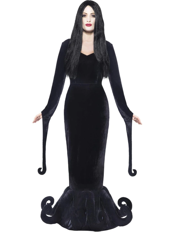 Smiffys Duchess of the Manor Costume - Black Full Length Dress