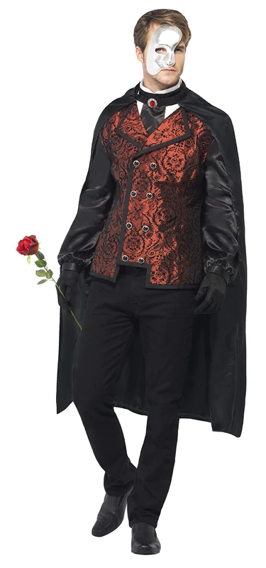Smiffys Dark Opera Masquerade Costume, Mens Medium