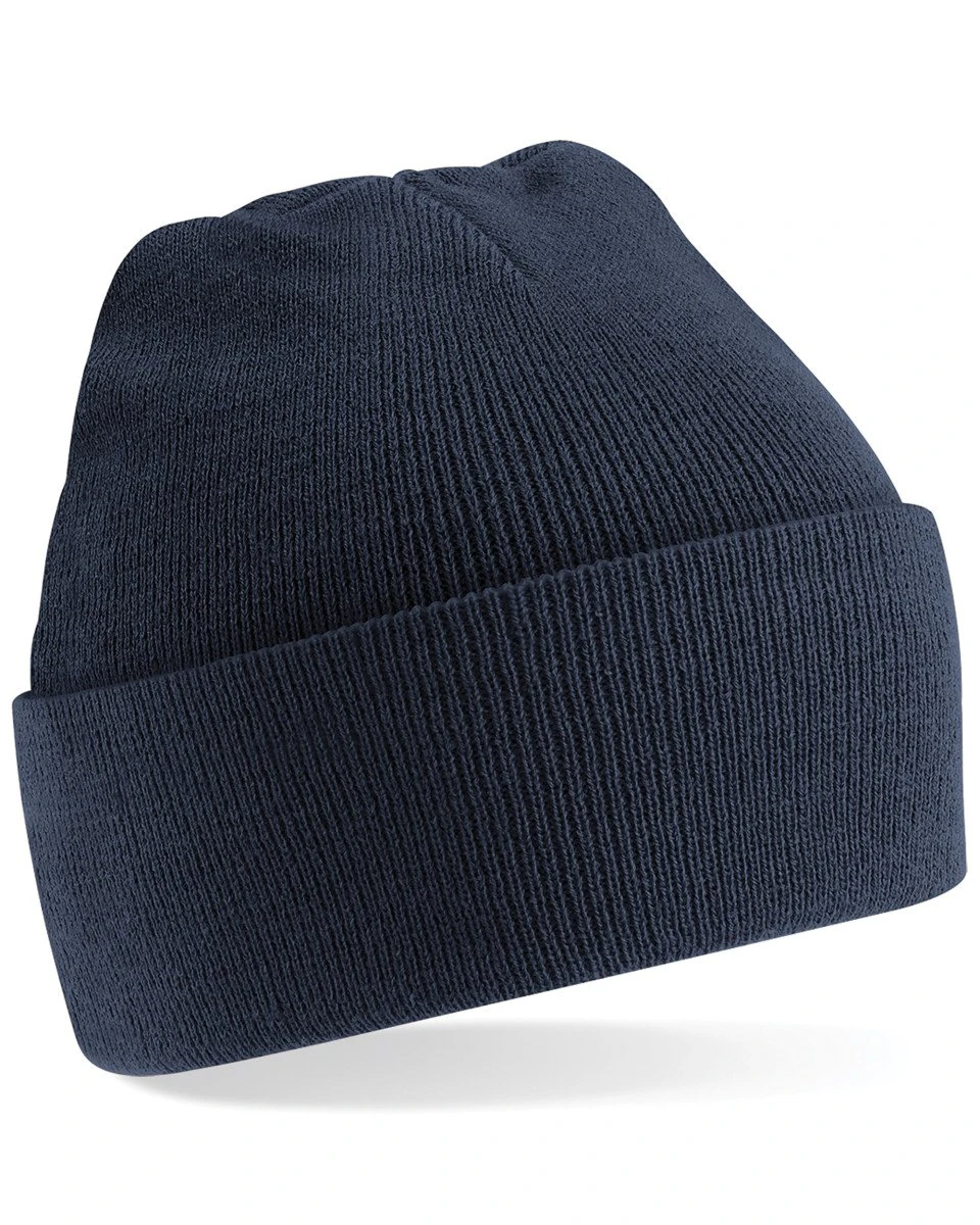 Beechfield - B45 French Navy Classic Cuffed Beanie Hat - Unisex Winter Hat, Classic Knit and One Size Beenie Hat - Double Layer