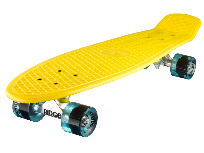 Ridge Skateboards Unisex's Big Brother Large Retro Cruiser, Yellow/Clear Blue, 27 Inch