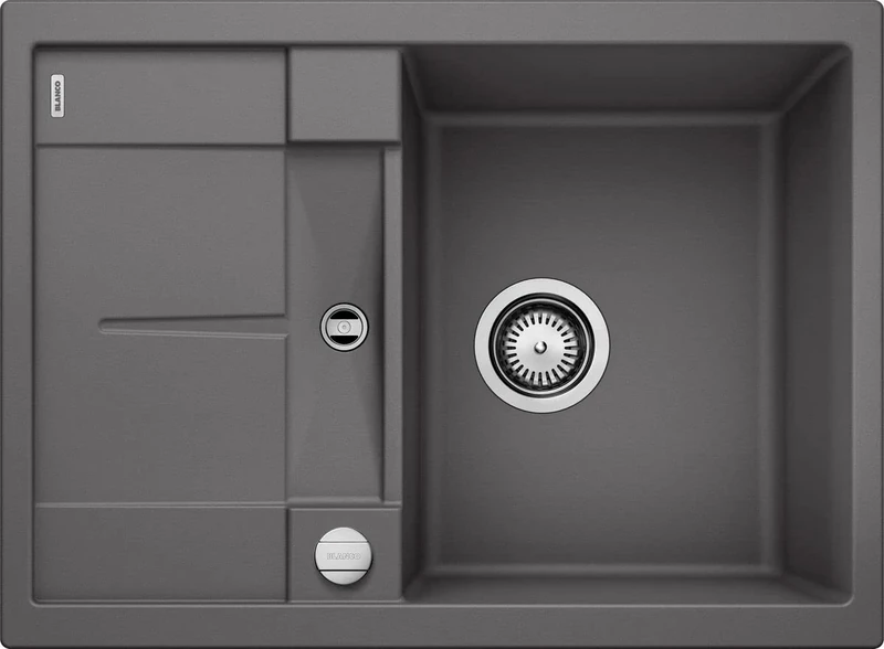 Blanco Metra Silgranit PuraDur Kitchen Sink,Gray (felsgrau),45cm Base Cabinet