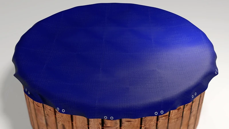 GRASEKAMP Qualität seit 1972 84507 Pool Cover Round 600 cm Royal Blue Tarpaulin Size 660 cm Summer Winter Blue Diameter