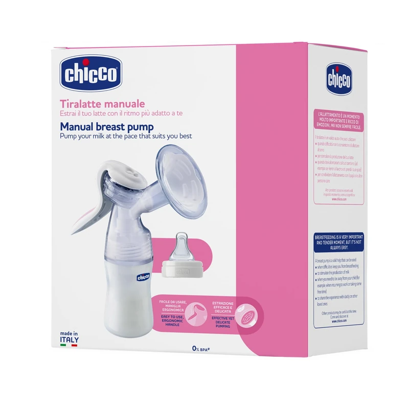 Chicco Manual Breast Pump Including Baby Bottles and teats