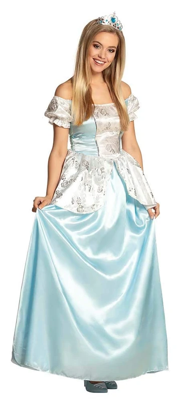 Boland - Princess Maribel costume for adults, long dress and crown, queen, fairy, fairy tales, set, carnival, theme party, multicoloured, 10-12