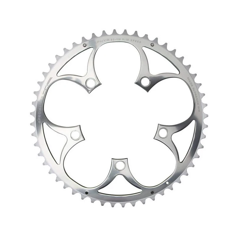 Spécialités TA Zephyr Compact 5-Arm 110pcd 9/10 Speed Chainring, Outer 53t, Silver