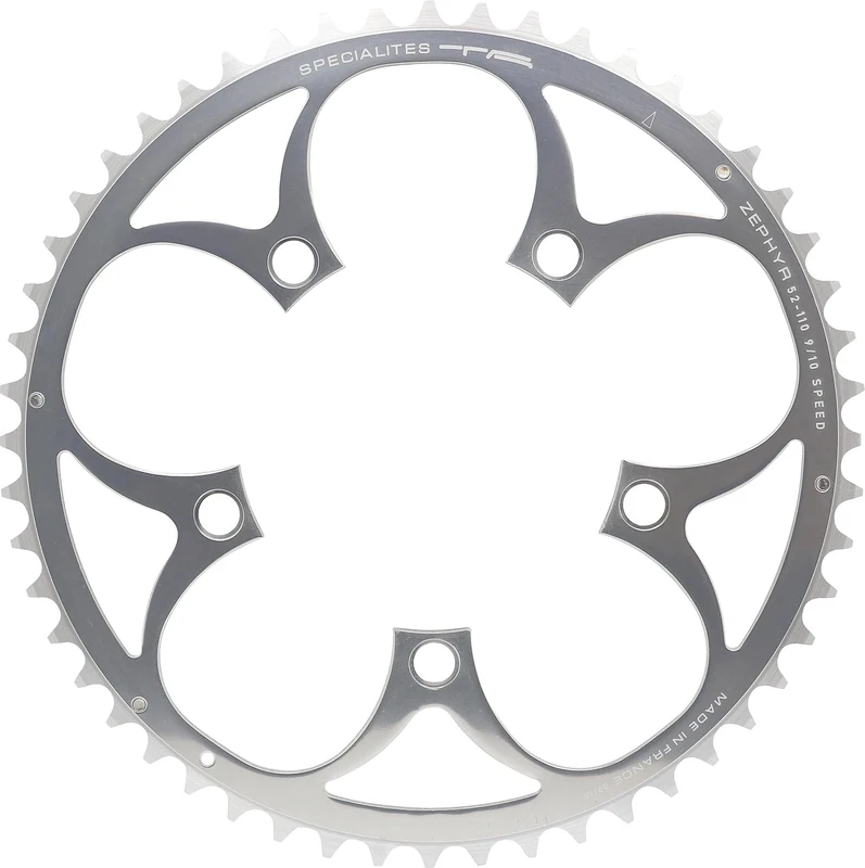 Spécialités TA Zephyr Compact 5-Arm 110pcd 9/10 Speed Chainring, Outer 50t, Silver