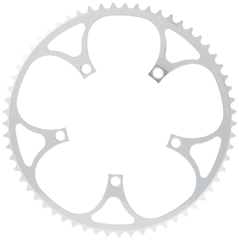 Spécialités TA Alize 130pcd 9/10 Speed Chainring, Silver, Outer 55t - Image 1