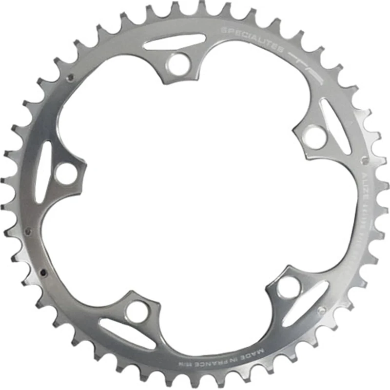 Spécialités TA Alize 130pcd 9/10 Speed Chainring, Silver, Outer 60t