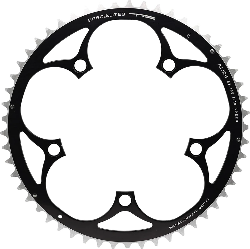 Spécialités TA Alize 130pcd 9/10 Speed Chainring, Black, Outer 48t