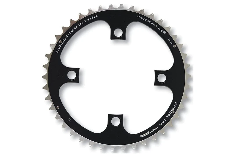 Spécialités TA Chinook 104/64pcd 4 Arm 10/11 Speed Chainring, Black, 32T Middle