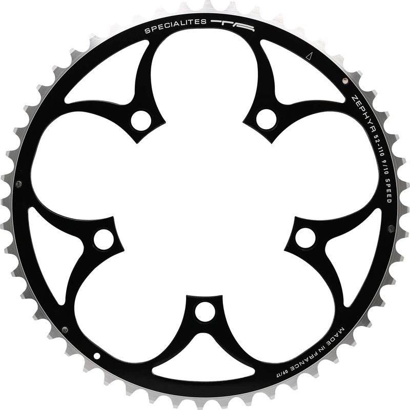 Spécialités TA Zephyr Compact 5-Arm 110pcd 9/10 Speed Chainring, Outer 46t, Black