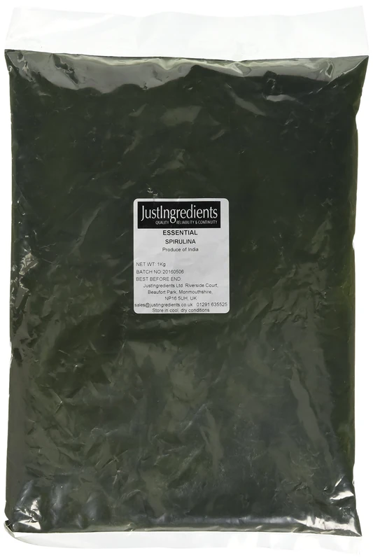 JustIngredients Spirulina Powder 1kg, Delicious Food Supplement, Natural Colouring in Smoothies, Bakes or Teas