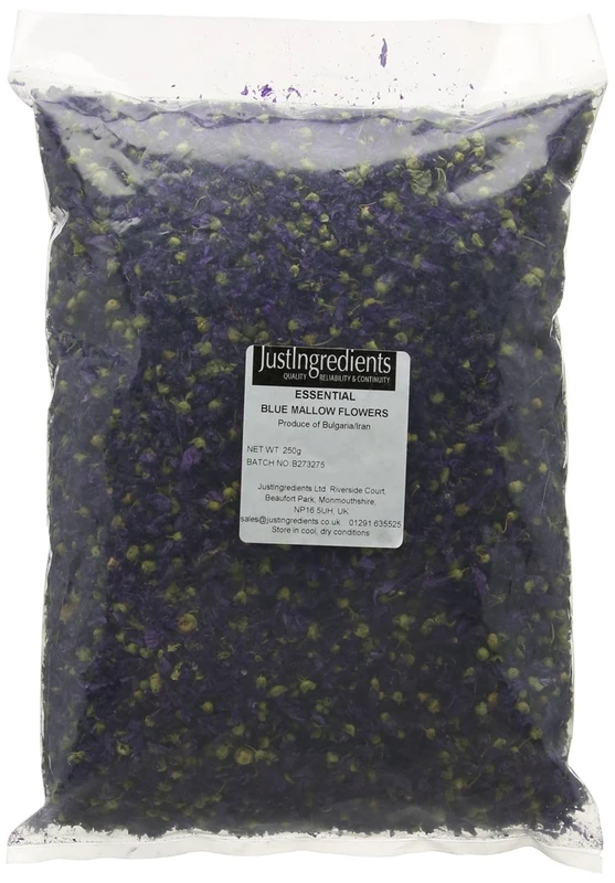 JustIngredients Essentials Blue Mallow Flowers, 250 g - Image 1