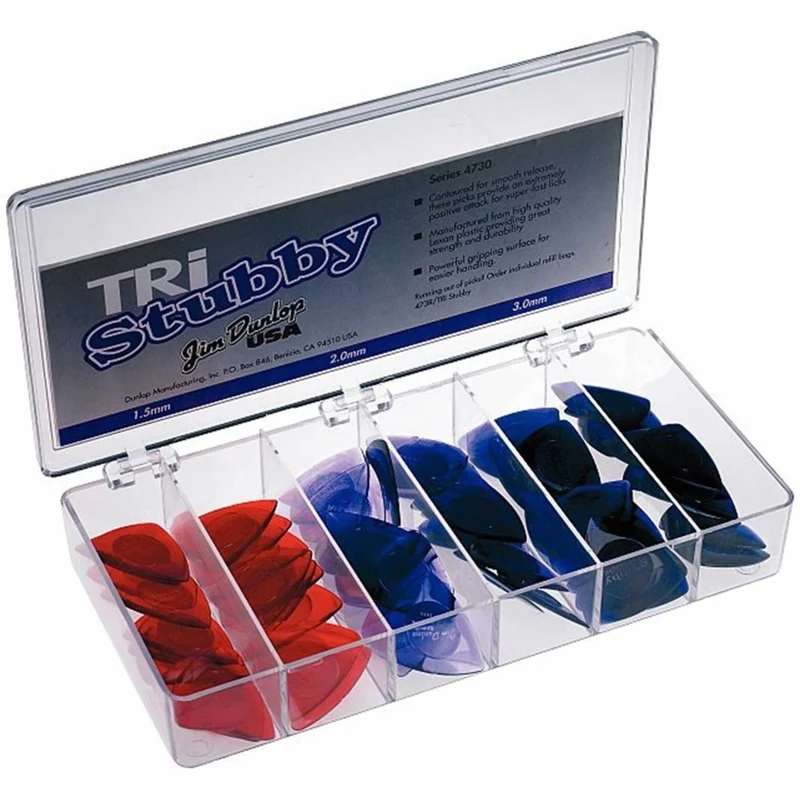Dunlop Stubby Plectrums Triangle Cabinet with 144 Pieces
