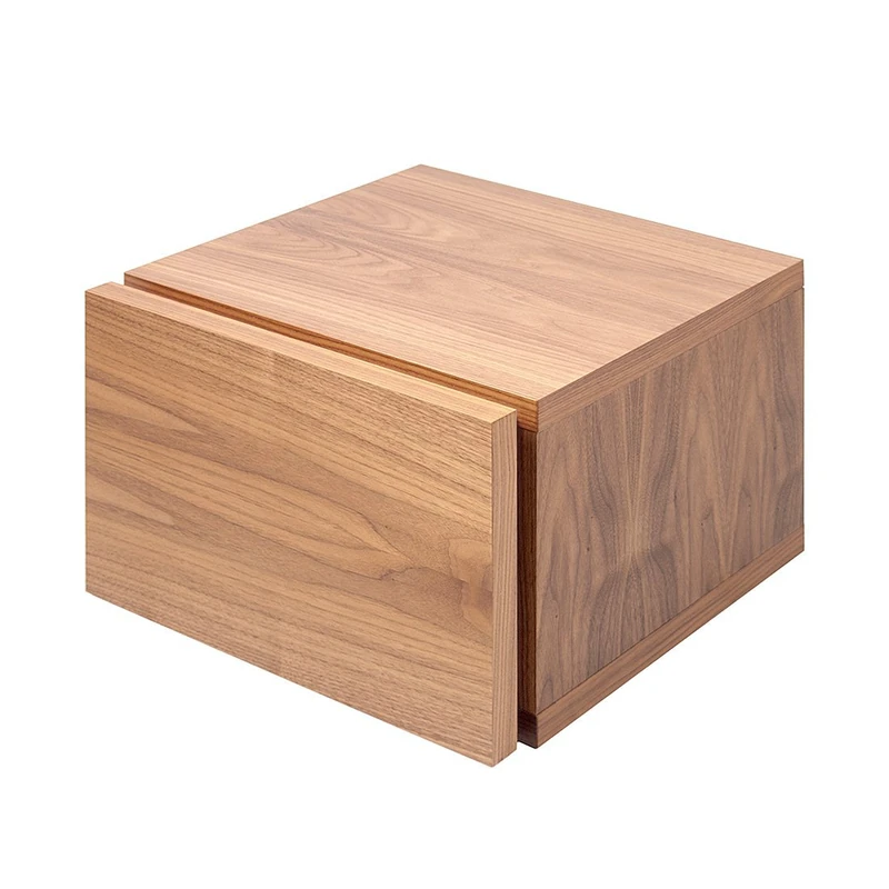 TemaHome Float Night Table, Wood, Walnut, 45 x 43 x 31 cm - Image 1