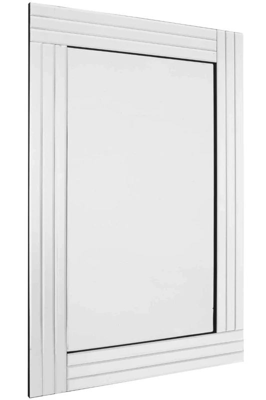Barcelona Trading Grace Silver Glass Venetian Framed Rectangle Bevelled Wall Mirror 48in x 32in (120cm x 80cm),YC028-1