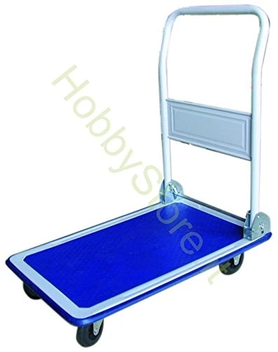 Vigor 59709-10 Trolley with Flat Bed and 4 Wheels, 150 kg