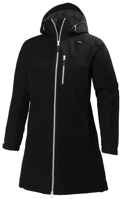 Helly Hansen Women's W Long Belfast Winter Jacket, Black, L
