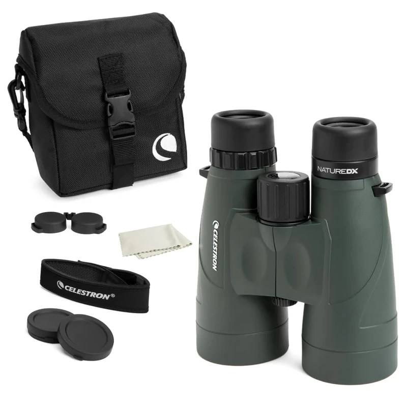 Celestron 71336 Nature DX 12x56 BaK-4 Prism Binoculars, Green