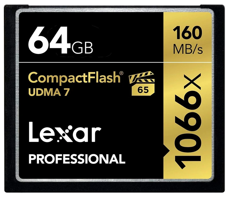 Lexar Professional 1066x 64GB CompactFlash Card, Up to 160MB/s Read, CF Card for Professional Photographer, Videographer, Enthusiast (LCF64GCRBEU1066)