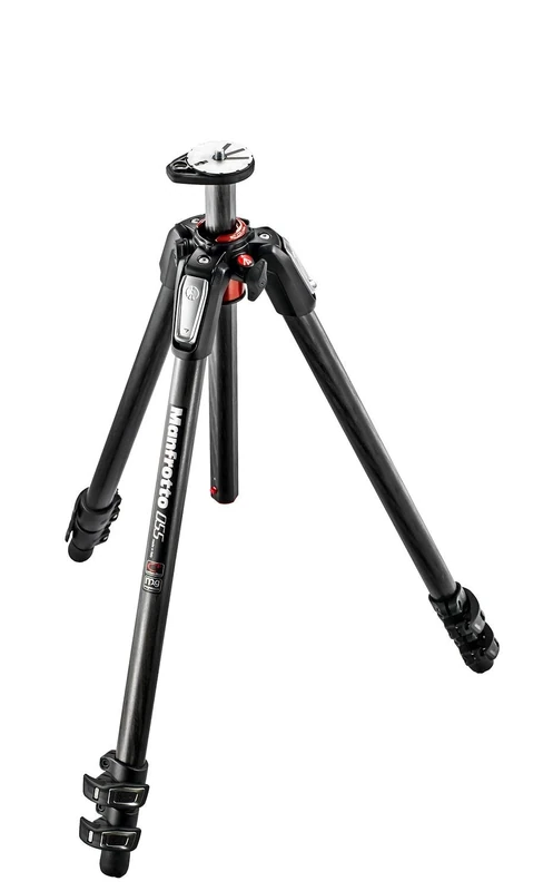 Manfrotto 055XPRO 3-Section Carbon Fiber Camera Tripod, Photographic Accessories, Travel Tripod for Mirrorless, DSLR for Content Creation and Professional Photographer