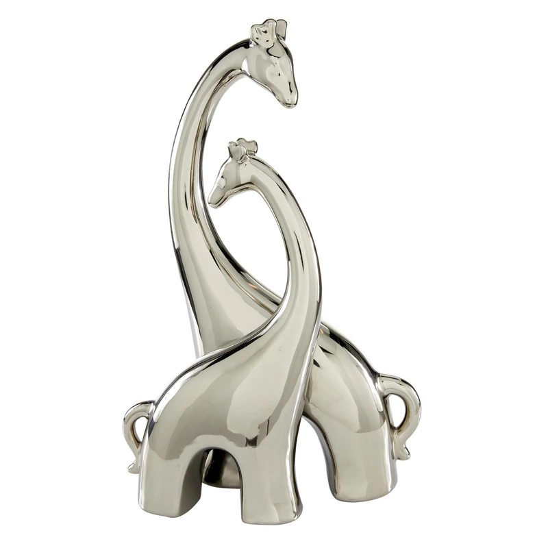 Deco 79 Sculpture, Ceramic, Silver, 11 by 15-inch