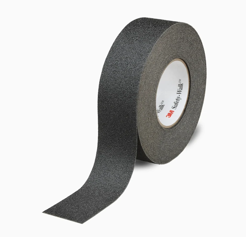 3M Safety-Walk Slip Resistant Resilient Medium Tape 300 Series, Black, 25 mm x 18.3 m