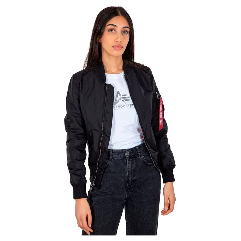 Alpha Industries MA-1 TT Bomber Jacket for Ladies Black