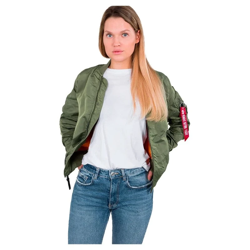 Alpha Industries MA-1 TT Bomber Jacket for Ladies Sage-Green